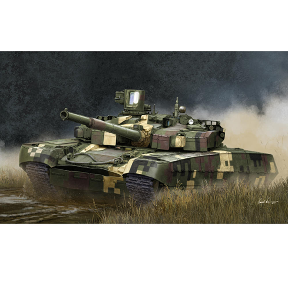 

Трубач 1:35 Украина Т-84БМ DIY Сборка Оплот Главный боевой танк Статическая модель Строительный комплект