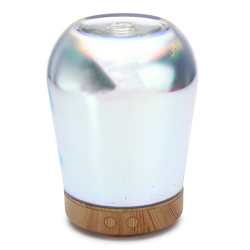 3Dスター照明エッセンシャルオイルアロマディフューザーポータブル超静音超音波アロマセラピー加湿器6色LEDライト付き