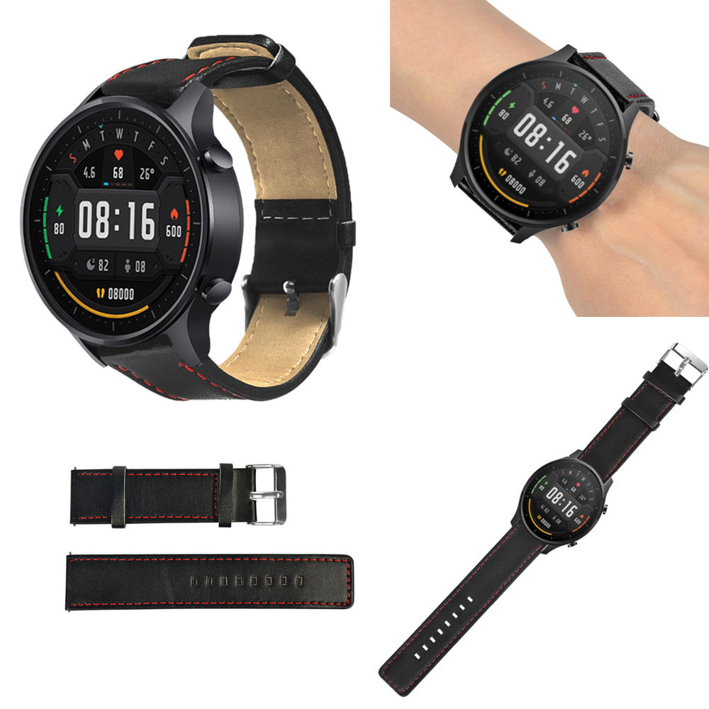 22mm enkele lederen horlogeband horlogeband voor Xiaomi horloge kleur niet origineel