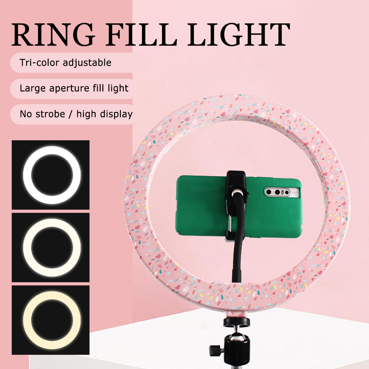10 inch LED-ringlicht Vul licht voor make-up Streaming Selfie Schoonheid Fotografie Make-up Spiegell