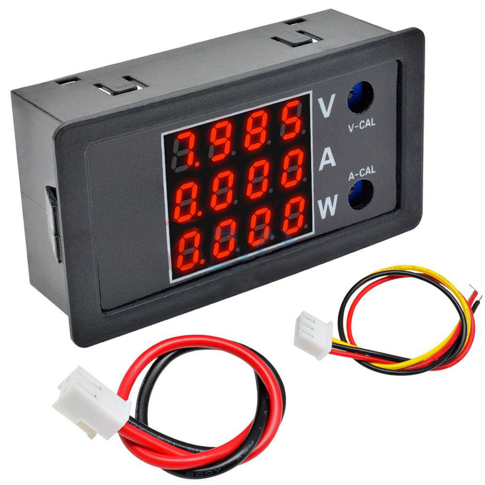 

DC 0-100V 10A 1000W 4bit LED Digital Voltmeter Ammeter Wattmeter Voltage Current Power Supply Meter Volt Detector Tester