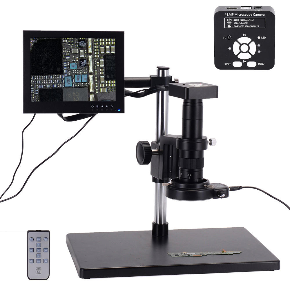 

HAYEAR 41MP HD USB Digital Industry Video Microscope Camera Set with Big Boom Stereo Table Stand