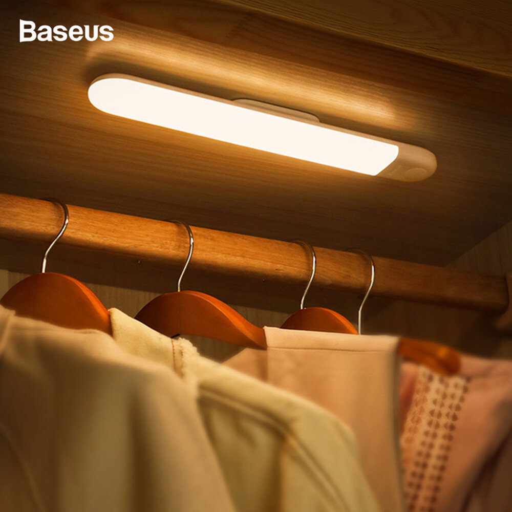 

Baseus Human Body Induction Cabinet Light USB Перезаряжаемый прикроватный светильник Лампа LED Night Light