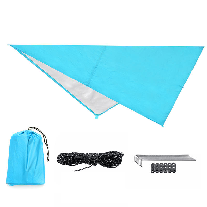 IPRee® 160x200CM/300x300CM 210T Portable Lightweight Outdoor Awning Camping Tent Tarp Shelter Hammock Cover Waterproof Rain Tarp Shelter Tent Sunshade with Bag