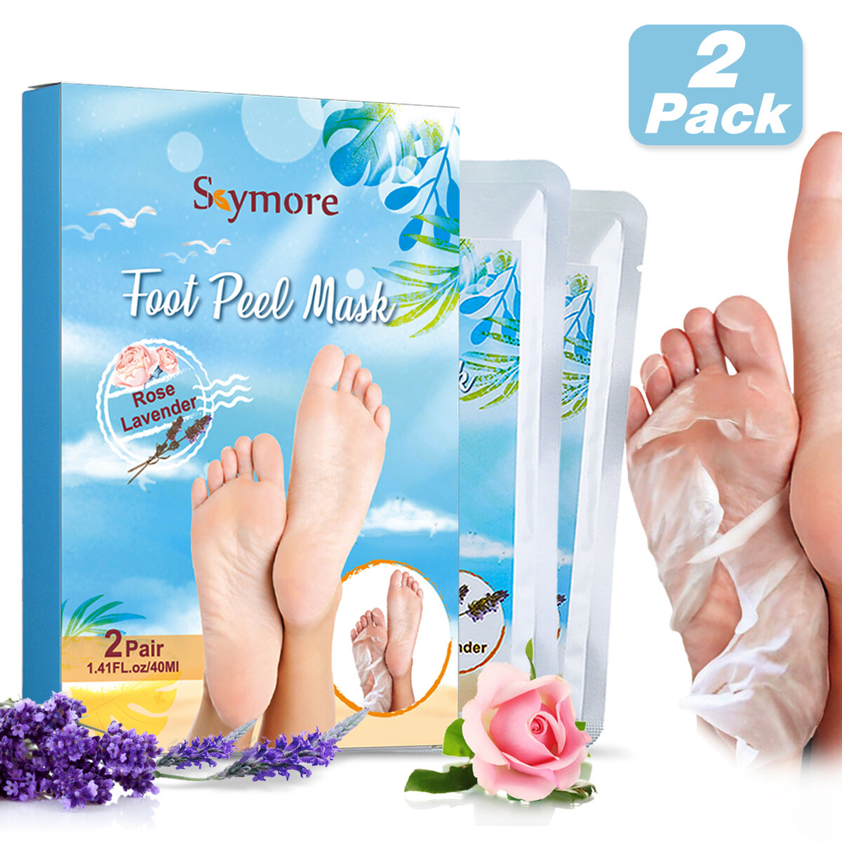 Skymore Foot Peel Masks Exfoliating Callus,Peeling Off Calluses & Dead Skin