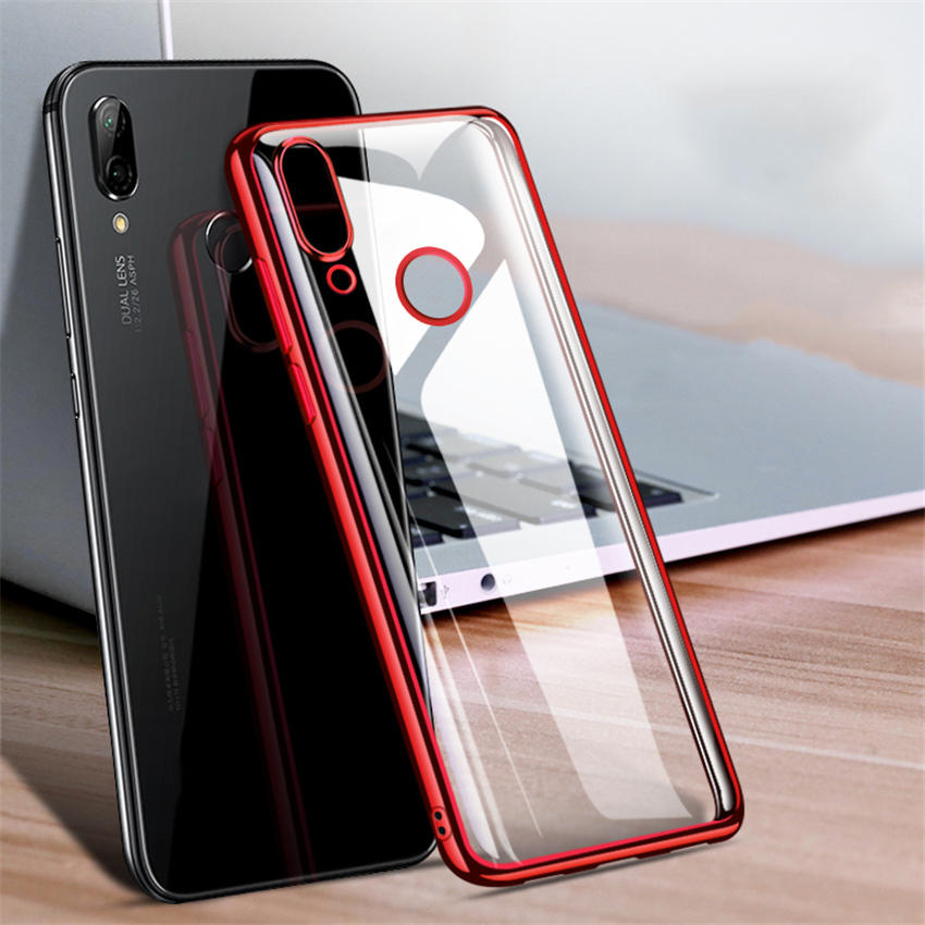 

Bakeey Luxury Shockproof Elac-plating Transparent Hard PC Protective Case For Xiaomi Redmi Note 7/ Redmi Note 7 Pro No