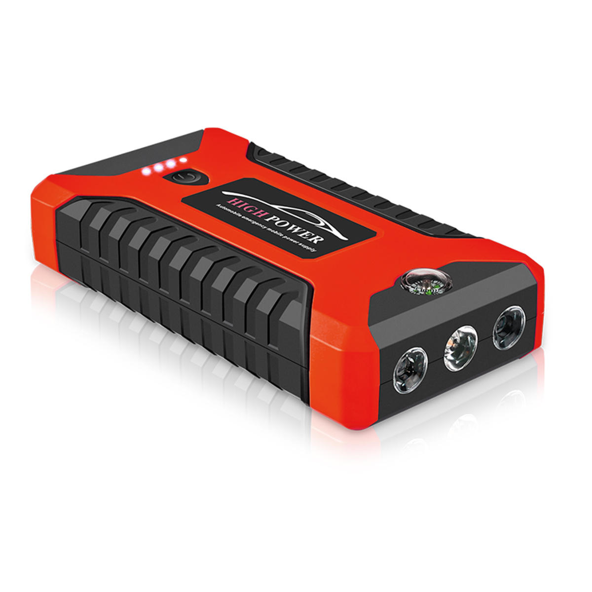 

98600mAh 12V Car Jump Starter Multifunction Auto Power Bank Portable 4USB Power Bank Emergency Battery Booster Clamp 600