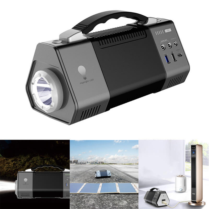 IPRee® 100W Ports Banque de panneaux solaires Power Bank Outdoor Portable 3 modes Super Power Flashlight Power Chargeur de secours multifonction