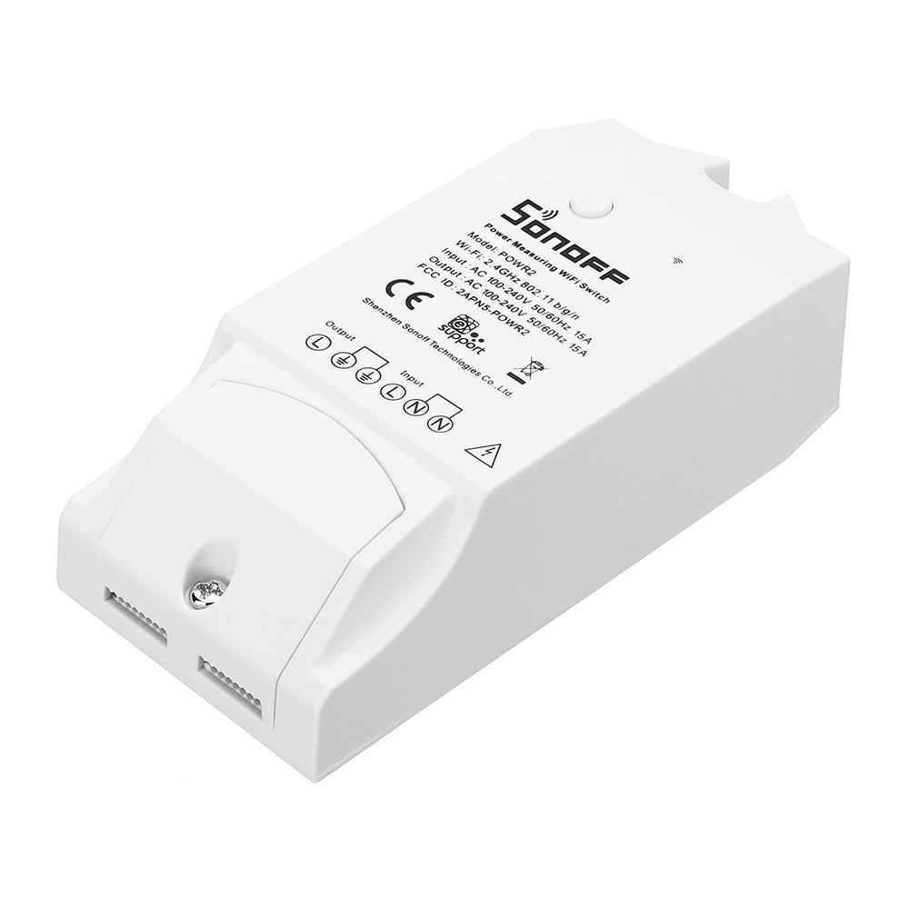 

4pcs SONOFF® POW R2 AC90-250V 15A 3500W WIFI Wireless APP Remote Control Switch Timer Socket Power Monitor Current Teste