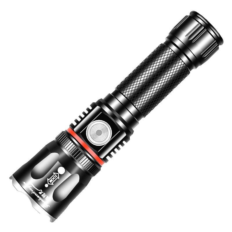 XANES M9 T6+COB Zoomable 4Modes USB Rechargeable LED Flashlight Outdoor Waterproof 18650 Flashlight with Tail Magnetic S