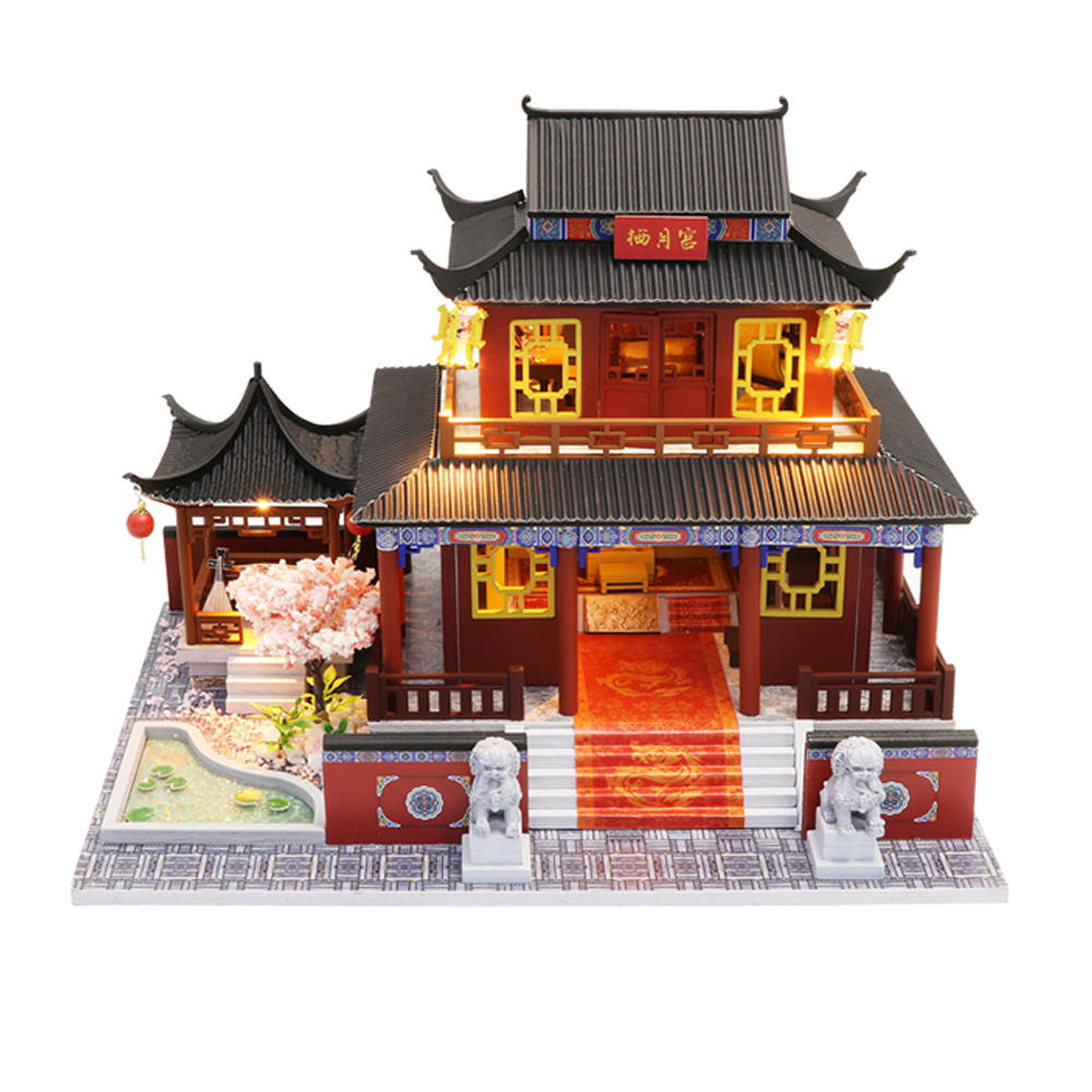 

Hongda M909Z DIY Cabin Sansheng III Hand-assembled Doll House Model Toy
