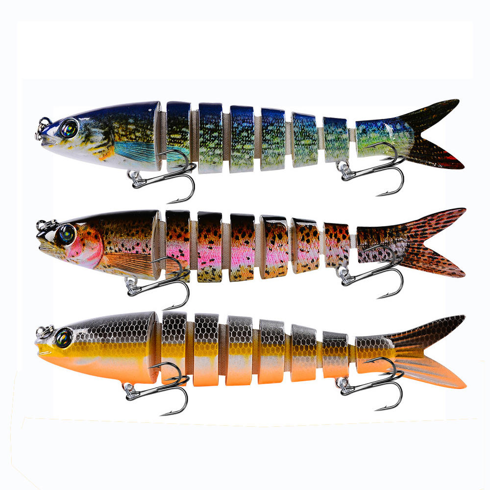 Proberos? 1PC 135mm 19g Multi Hard Bait Sea Fishing Lure 4D Fish Lures With 2 Hooks