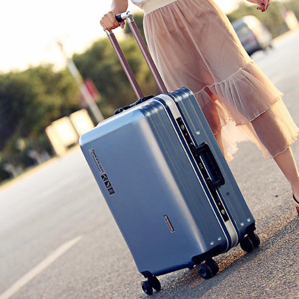 Valigia da donna BAOFLY da 20/24 pollici con telaio in alluminio, serratura a combinazione e ruote universali, valigetta per uomini d'affari