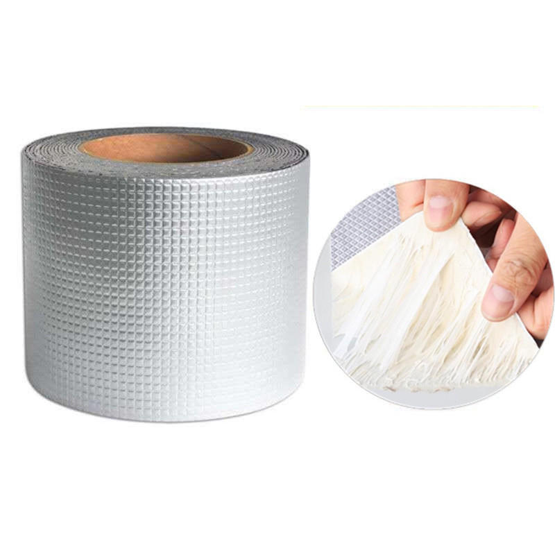 

Aluminum Foil Butyl Rubber Tapes Self Adhesive Waterproof Tape for Roof Pipe Caulking Super Fix Duct Tape