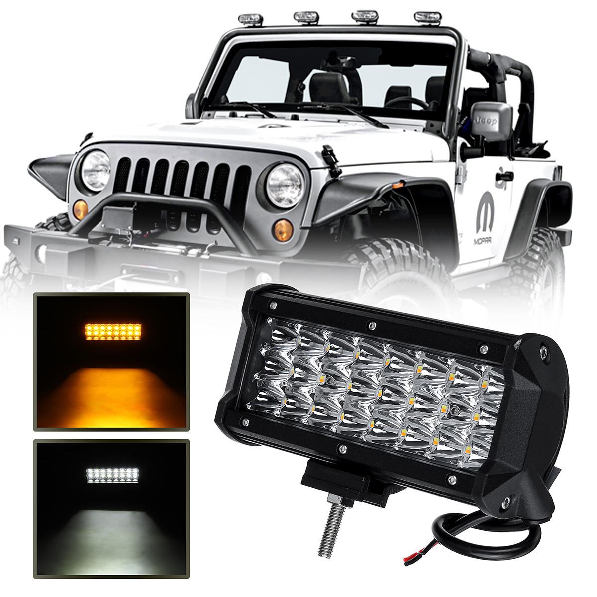36W 12 LED Flood Work Light IP67 Off-road Lamp for Truck SUV Jeep Spot Lights/SG