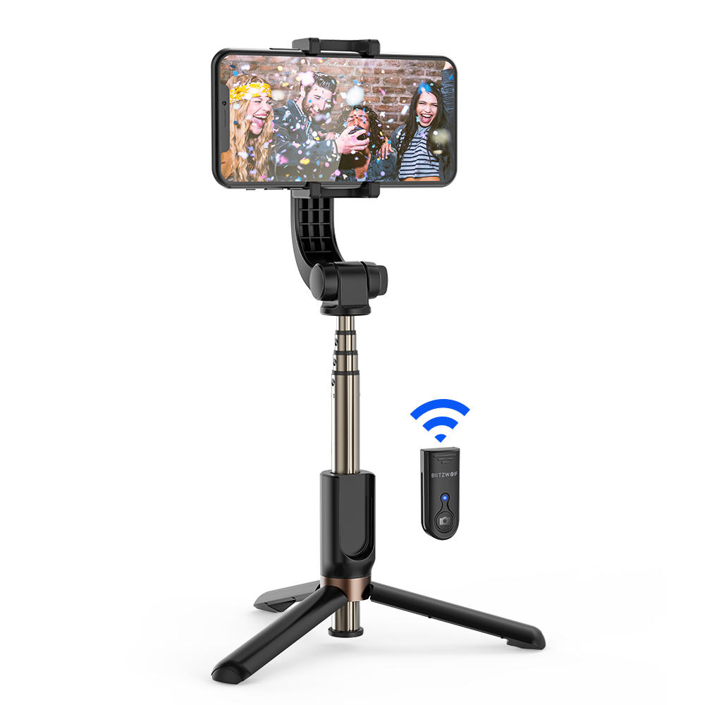 BlitzWolf® BW-BS12 One-Axis Gimbal Stabilizer bluetooth Remote Control Tripod with Anti-shaking Automatic Balance