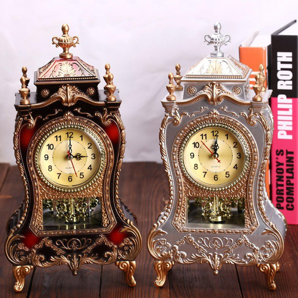 Desk pendulum alarm clock vintage clock classical cabinet creative ...