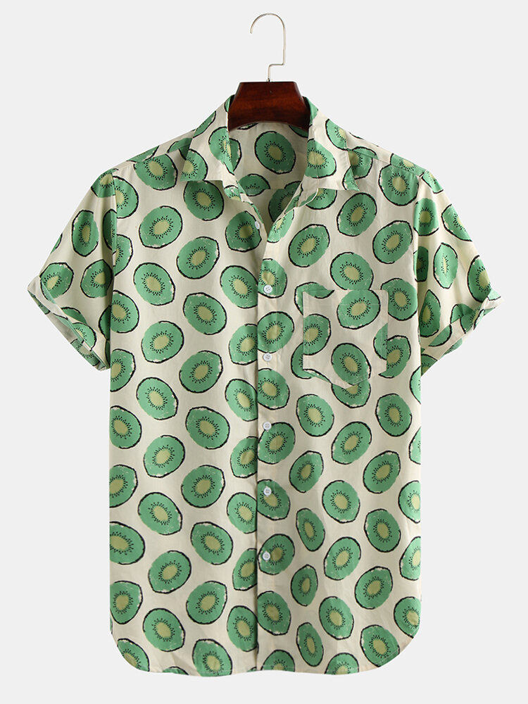 Mens summer avocado printed breathable loose comfy casual shirts Sale ...