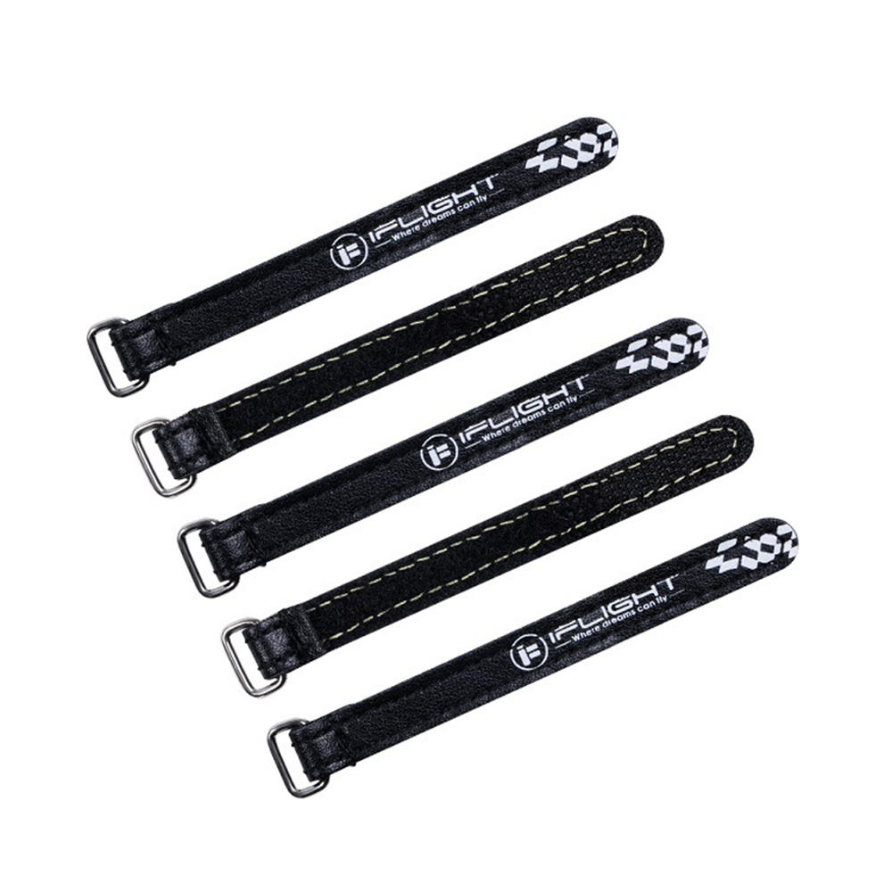 

5Pcs iFlight 10X100mm 10x130mm Battery Strap Metal Buckle Patent Leather Black for RC Lipo Battery