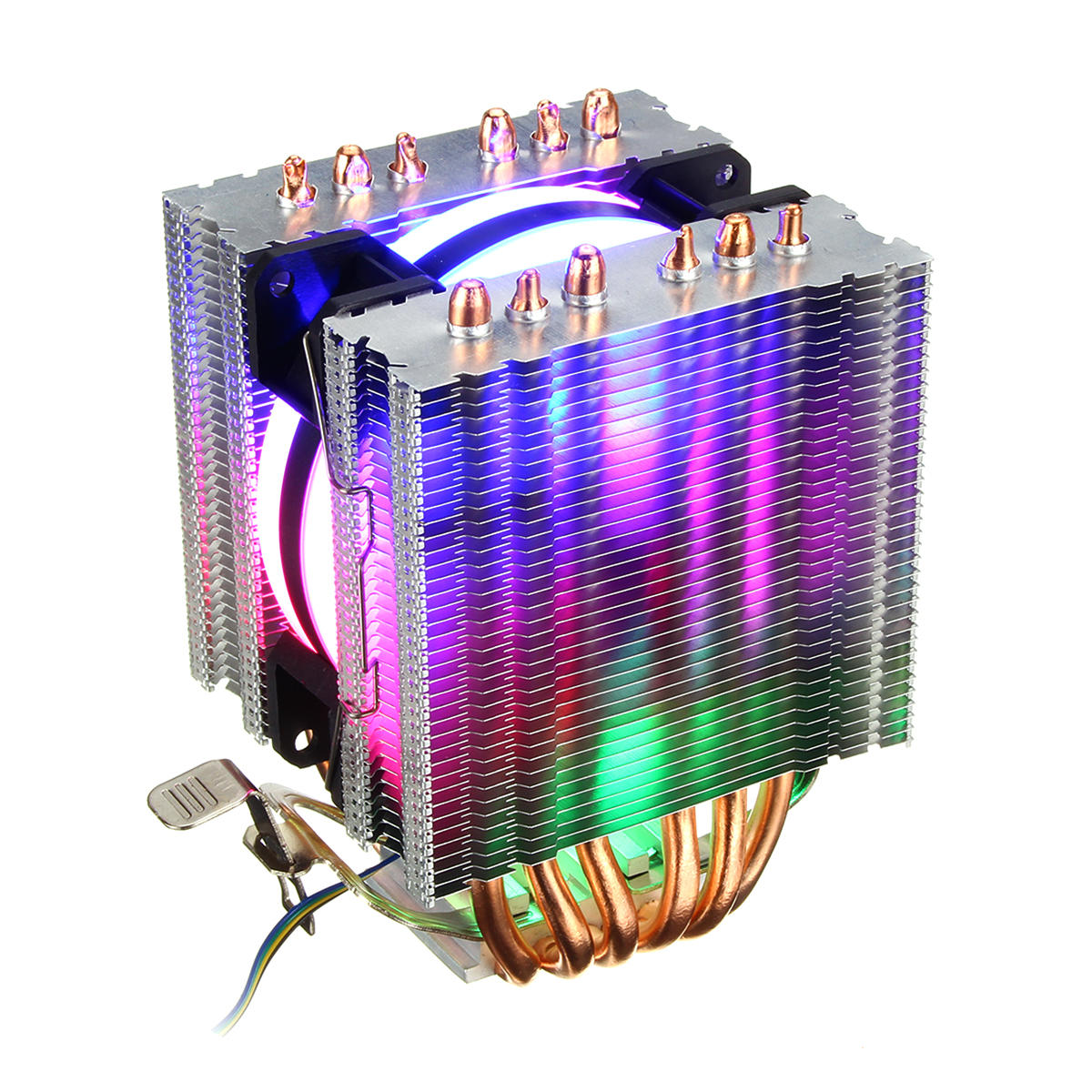 DIY Removable CPU Cooler RGB Cooling Fan For Intel 775 1150 1151 1155 1156 1366