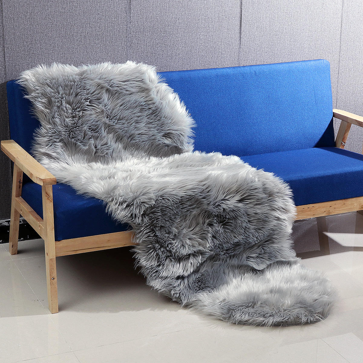 190 * 70cm rechthoek schapenvacht tapijt kunstmatige wol Soft voor stoel bank slaapkamer vloerbedekk