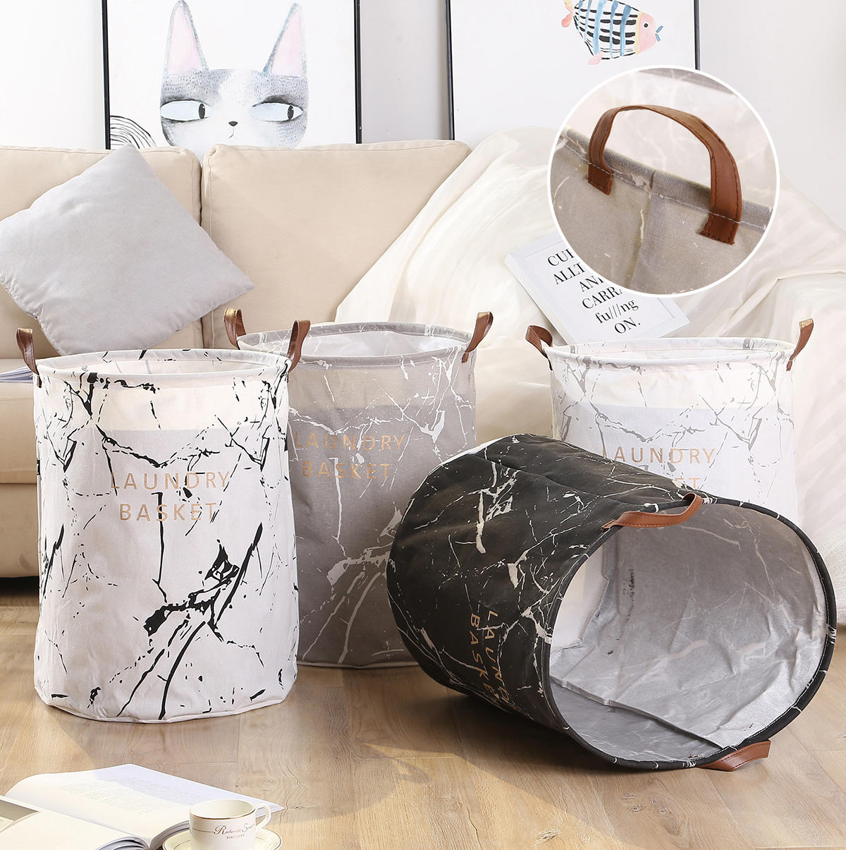 

Laundry Basket Hamper Washing Clothes Sorter Storage Bags Collapsible Bin Bag