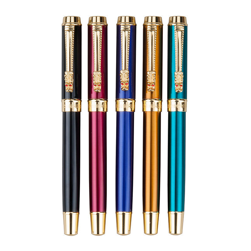 

Hero 6190 Fountain Pen 0.5mm Fine Nib Calligraphy Signing Ink Pens with Dragon Clip Business Gifts Office School Supplie