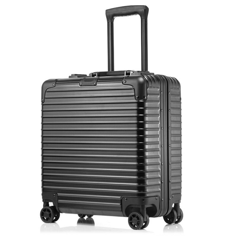 ORMIE 18L Luggage Case Aluminum Alloy TSA Lock Business Case Adjustable Pull Rod Spinner Wheel Suitcase