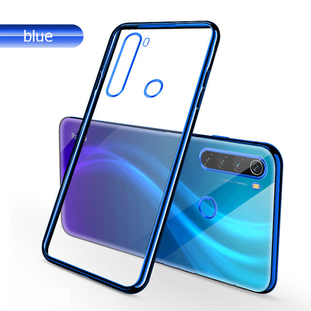 

For Xiaomi Redmi Note 8 2021 Global Version Case Bakeey Ultra-thin Shockproof Elac-plating Soft TPU Protective Case Non-