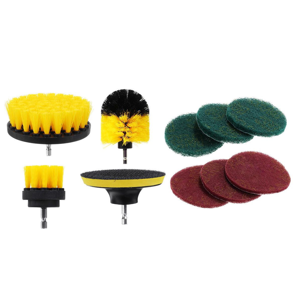 

Power Scrubber Drill Brush Set Cleaner Spin Tub Shower Tile Grout Wall 4 Cleaning Brushes