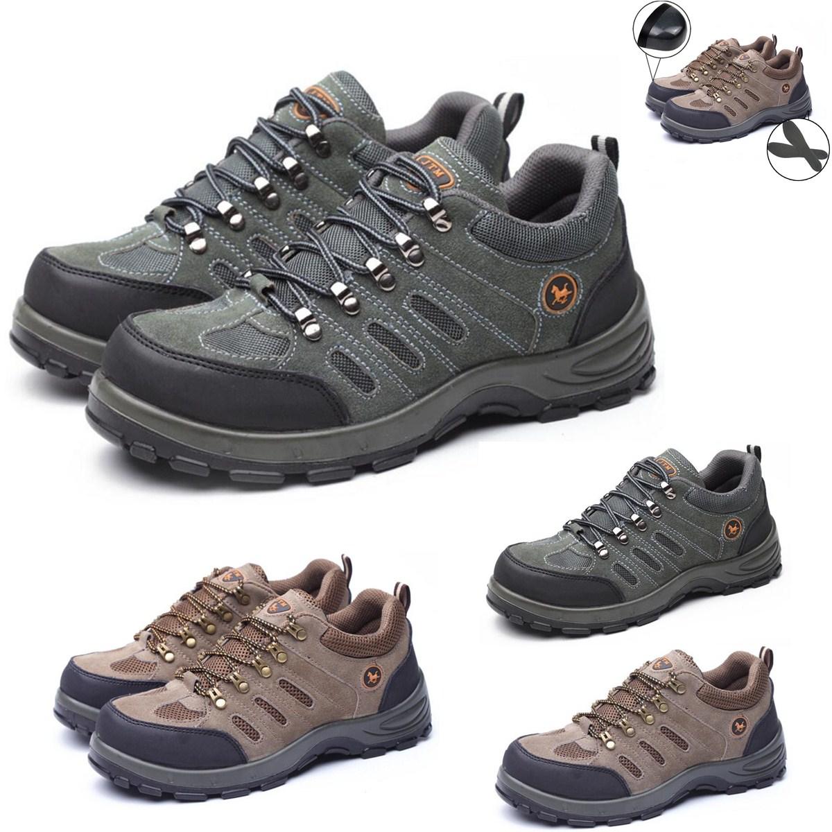 TENGOO Herren Sicherheitsschuhe Arbeitsschuhe Stahlkappe Atmungsaktiv Klettern Wandern Outdoor Boots Sneaker.