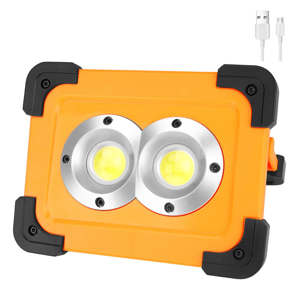 IPRee COB LED Faltbare Solararbeitsleuchte USB Wiederaufladbare Taschenlampen-Suchleuchte für Campingfischen im Freien
