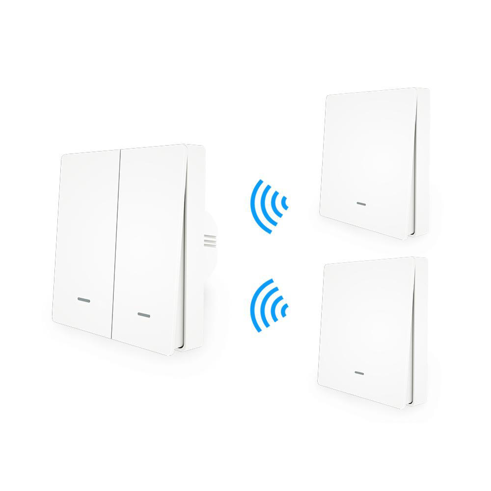 MoesHouse WiFi Smart Push Button Switch RF433 Wall Panel Transmitter Kit Smart life Tuya App Remote 