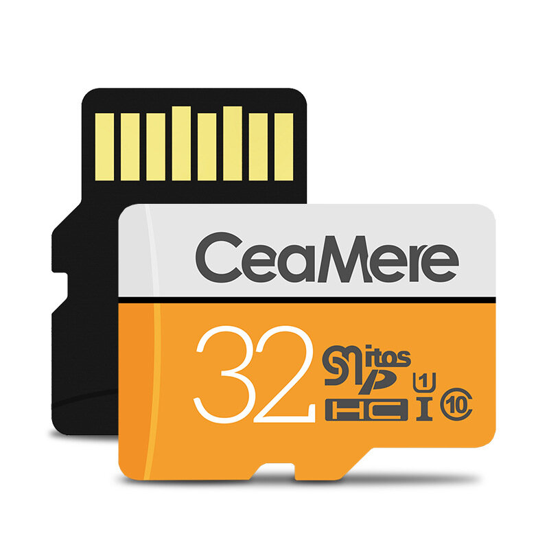 CeaMere Memory Card 32G 64G SD Card U1 U3 C10 TF Card for HD Picture Video Storage