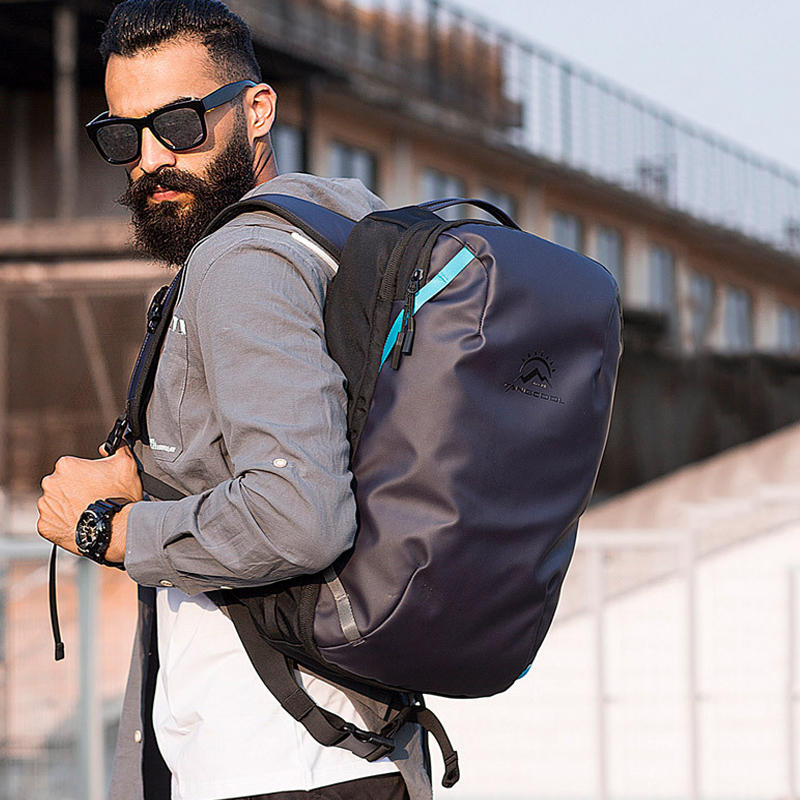 Sac à dos pour hommes Tangcool TC735 avec compartiment pour ordinateur portable de 15,6 pouces, sac à bandoulière imperméable pour les voyages en plein air