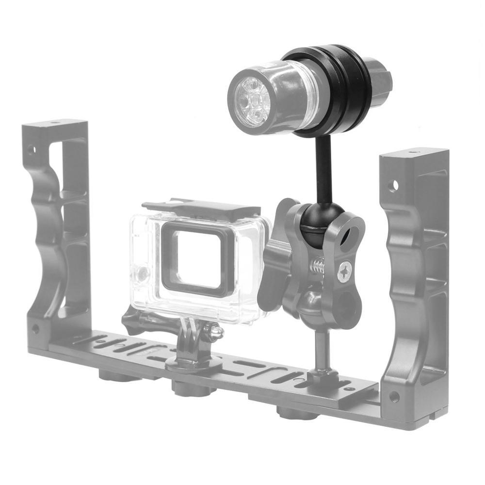 PULUZ PU254 1 Inch Ball Head Mount Adapter Magic Arm To Diving Light Fixed Clip for Underwater Divin