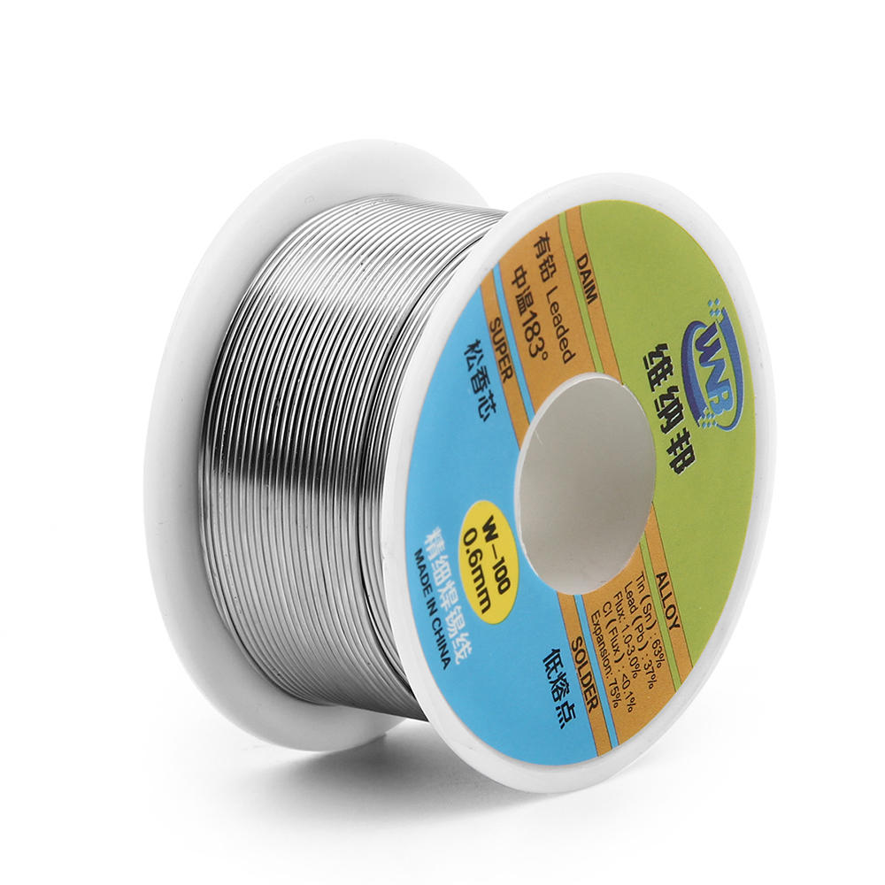 WNB 90g 63/37 Rosin Core Tin Lead 183℃ Melt Silver Solder Wire Welding Flux 2.0% Iron Cable Reel 0.3mm 0.4mm 0.5mm 0.6mm