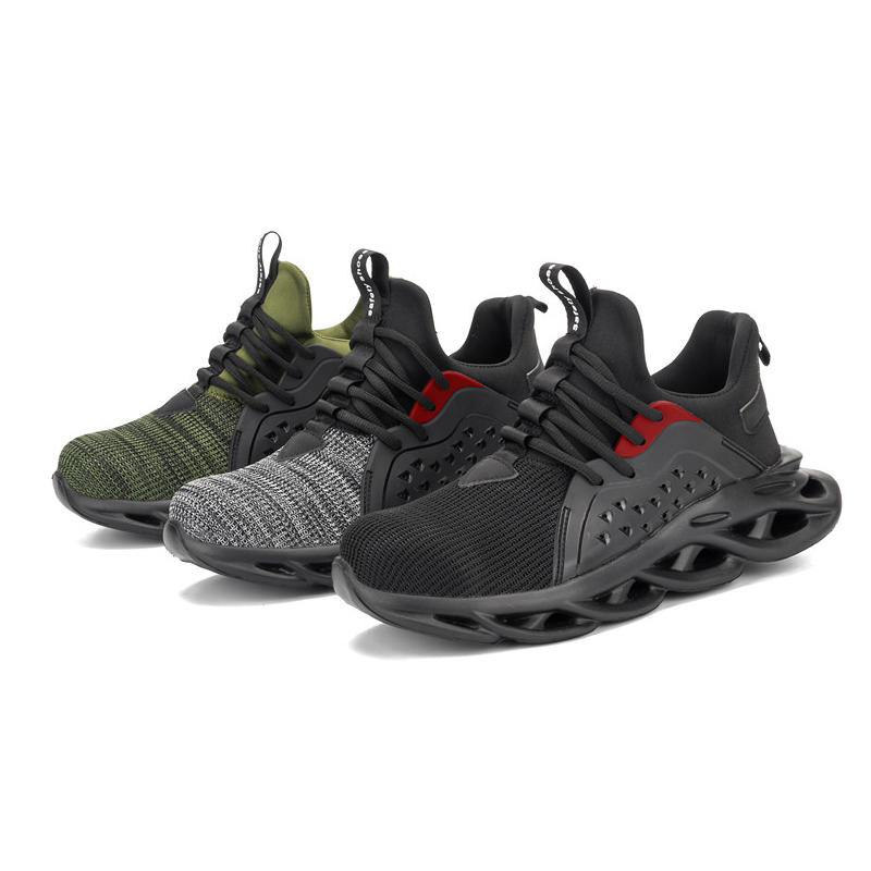 2020 Yeni Moda Çelik Burunlu Sneaker Fiber Güvenlik Ayakkabıları Erkekler için Nefes Alabilen Çelik Burunlu İş Ayakkabıları