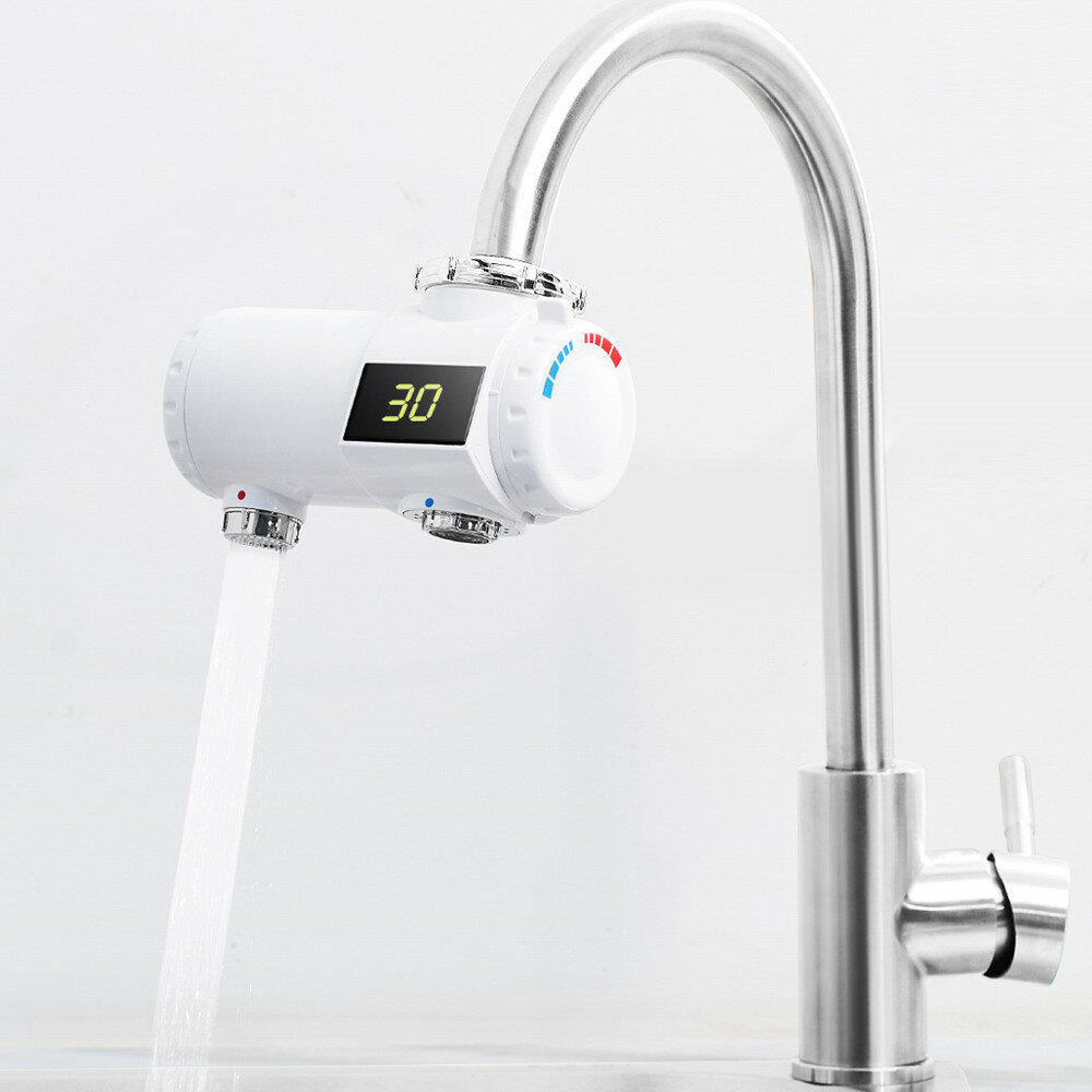 

Xiaoda 220V 3000W Electric Hot Water Heater Faucet 3s Fast Instant Heating Home Bathroom Kitchen Hot & Cold Mixer Tap LE