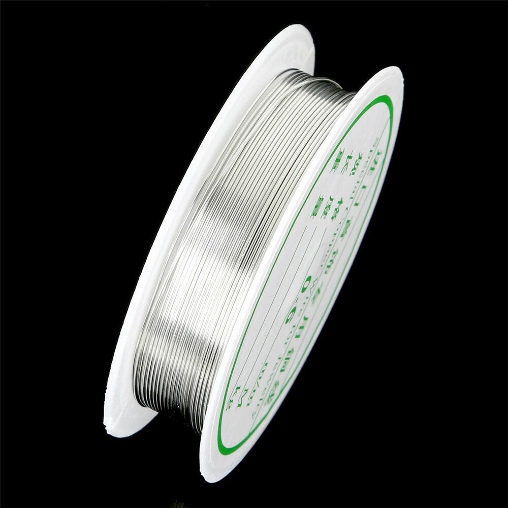 2-1.0mm Craft kralen draad zilver koperdraad voor armband ketting sieraden DIY accessoires