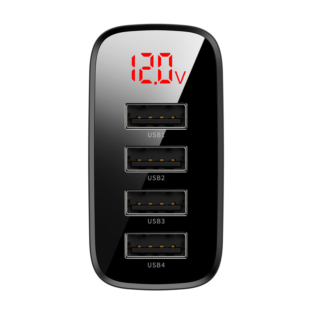 Baseus 30W 6A 4ポートUSB充電器LEDデジタルディスプレイトラベルウォール充電器アダプター、折りたたみ式USプラグ付きiPhone 11 Pro SE 2020 for Samsung GalaxyS20注10注9sHuawei
