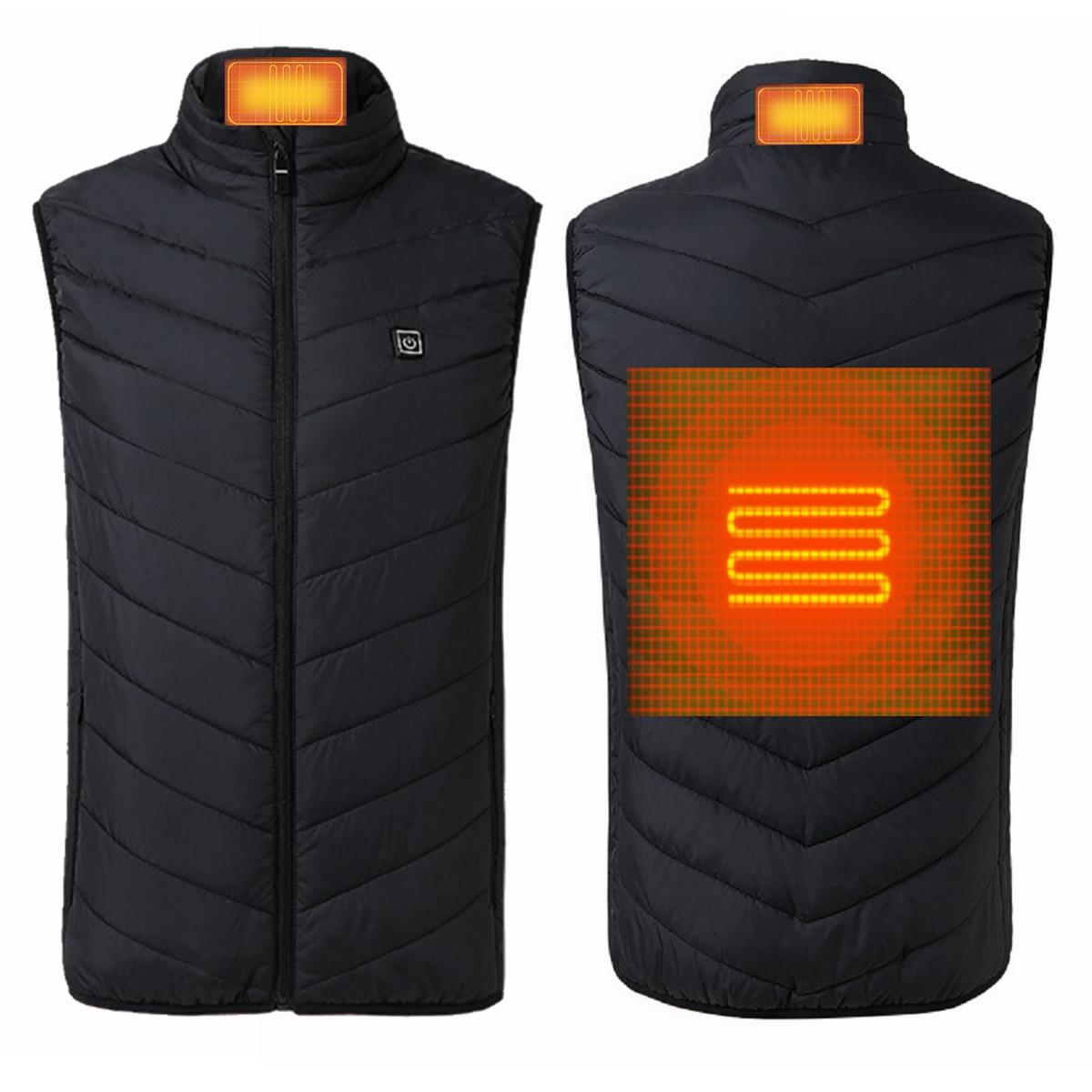 5V USB elektrisch vest verwarmde jas Thermische warme nek + rugkussen Winter bodywarmer doek