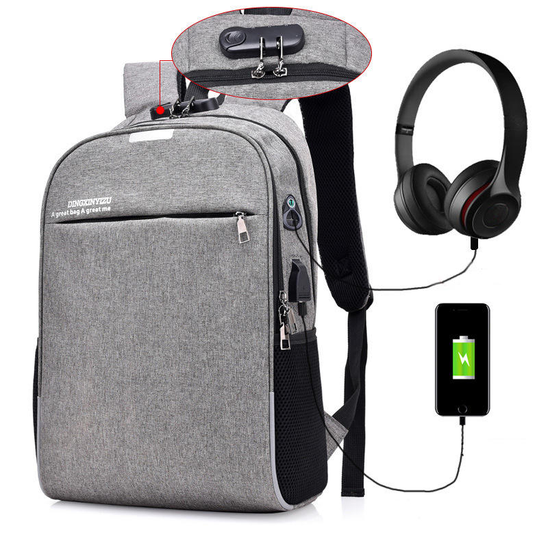 حقيبة ظهر IPRee® 18 لترًا حقيبة لابتوب بحجم 16 بوصة مع شاحن USB ومقبس سماعات رأس وحزام كتف وحقيبة مدرسية مضيئة مضادة للسرقة