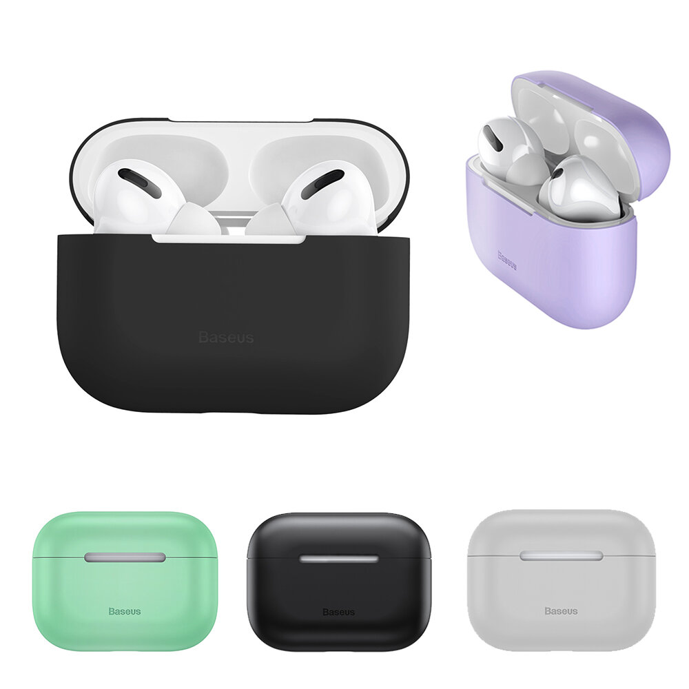 

Baseus 0.8mm Ultra-thin Silicone Shockproof Earphone Storage Case for Apple Airpods 3 Airpods Pro
