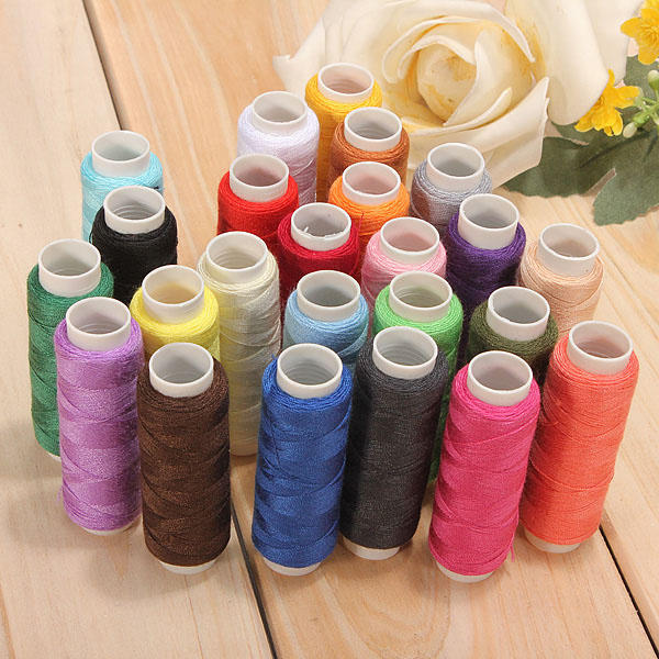 24 kleuren katoen naaigaren spools naaimachine accessoires