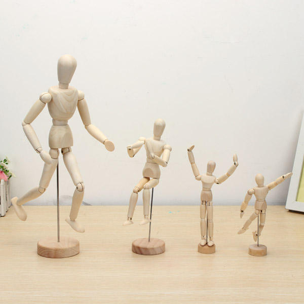 Wooden Jointed Doll Man Figures Model Painting Sketch Cartoon