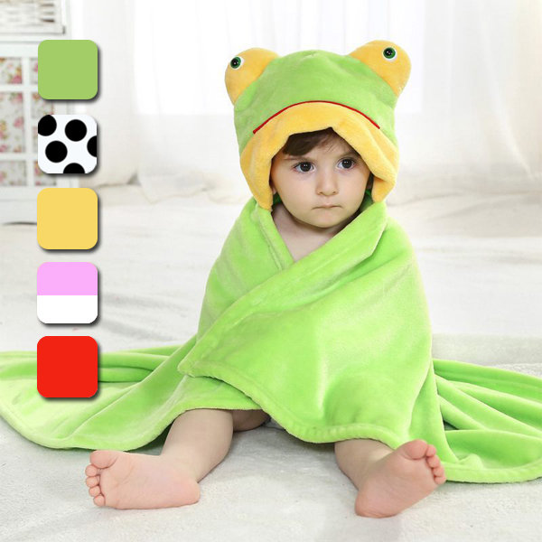 Cute Animal Cartoon Baby Baby Wrap Parisarc Soft Flanellen Deken Quilt Badjas