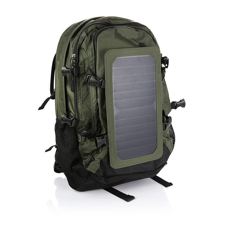 Outdooors Solar Backpack Solar Charger Back Pack Bag With Removable 6.5W Solar Panel 