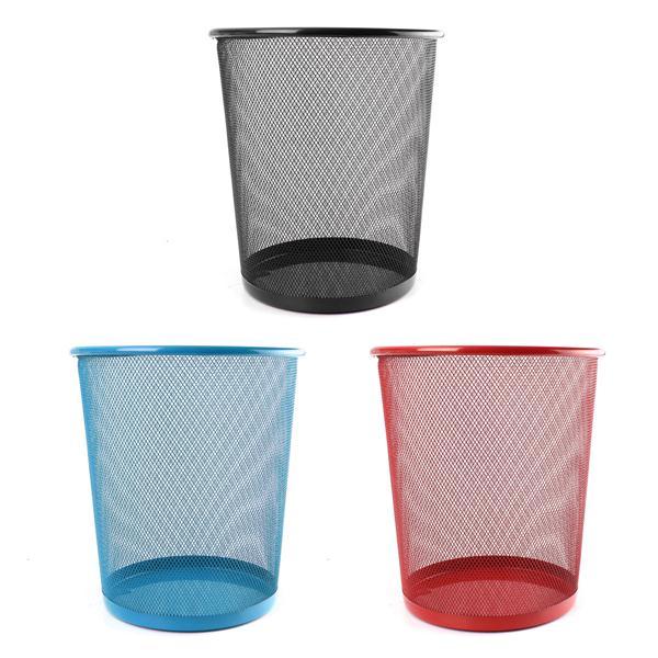 

New Colourful Metal Mesh Waste Bin Rubbish Paper Net Basket Home Office Durable