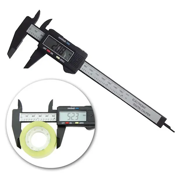 DANIU 6inch 150mm Electronic Digital Caliper Ruler Carbon Fiber Composite Vernier